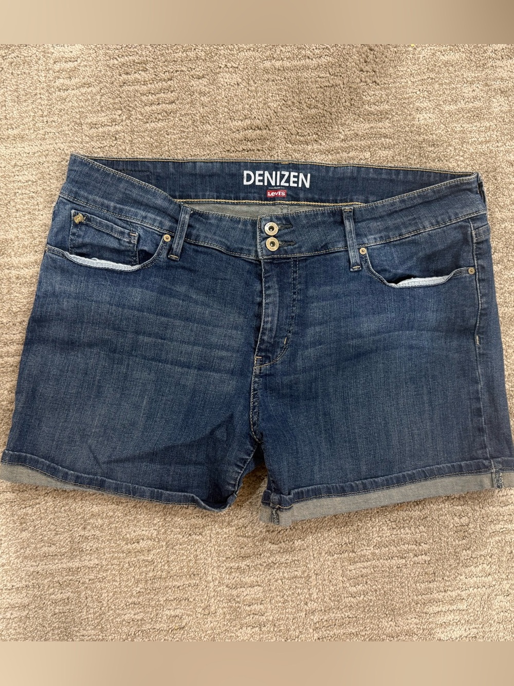 Denizen from Levi's by Levi's Dark Blue Denim Women's Shorts size 14